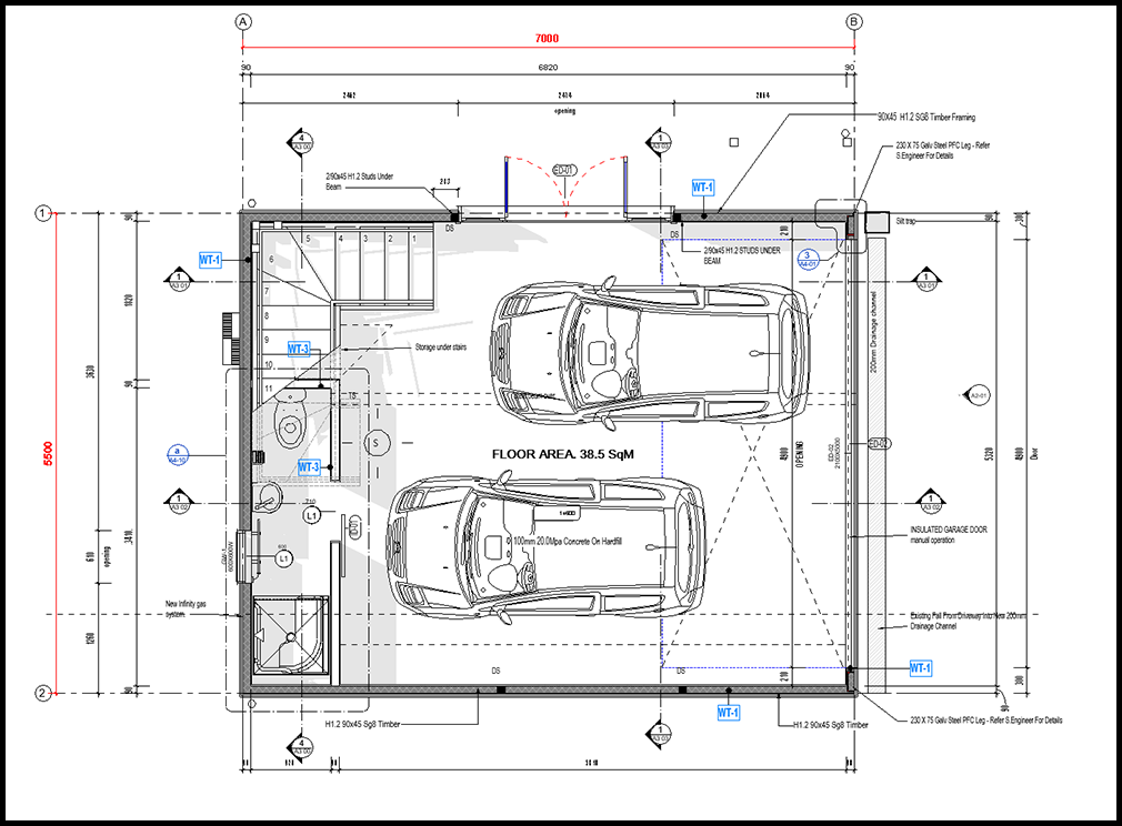 DOUBLE GARAGE & LOFT MINOR DWELLING  FLOOR PLAN